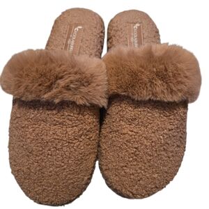 COOLABURRA By Ugs Brown Faux Fur Slippers